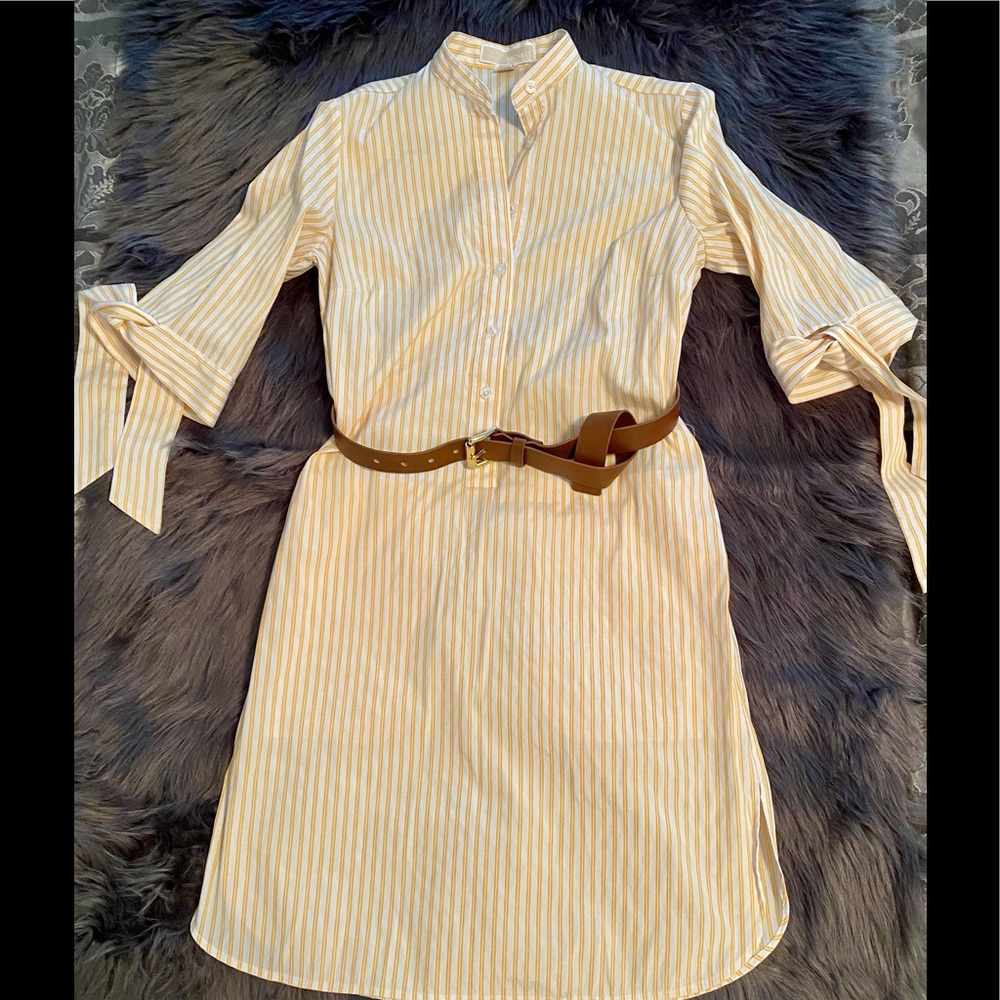 Michael Kors striped shirt dress